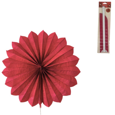 Load image into Gallery viewer, Decoratieve waaier bordeaux 60 cm | 24 stuks