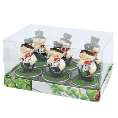Afbeelding laden in galerijviewer, Theelichten geluksbrenger schoorsteenveger 6,5 cm set van 6 | 24 stuks