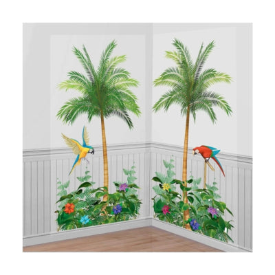 Load image into Gallery viewer, Amscan wanddecoratie poster tropical 165 cm set van 2 | 18 stuks