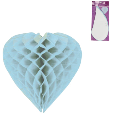 Load image into Gallery viewer, Honeycomb hart blauw 30 cm | 24 stuks