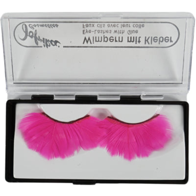 Afbeelding laden in galerijviewer, Jofrika cosmetics kunstwimpers veren neon roze 9,5 cm b-keus ve500 | 50 stuks