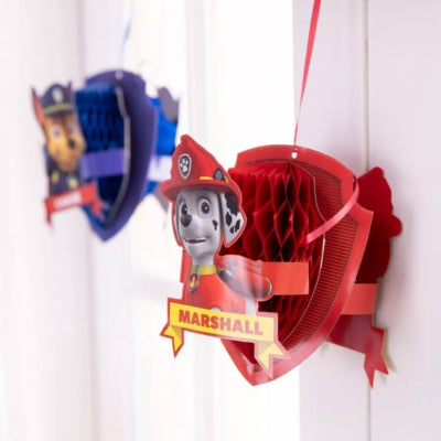 Load image into Gallery viewer, Amscan paw patrol honeycomb decoratie bal 17 cm set van 3 | 12 stuks