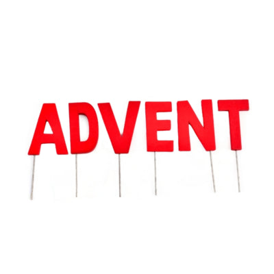 Load image into Gallery viewer, Abi decoratie kerst letterstekers advent rood 5 cm | 24 stuks