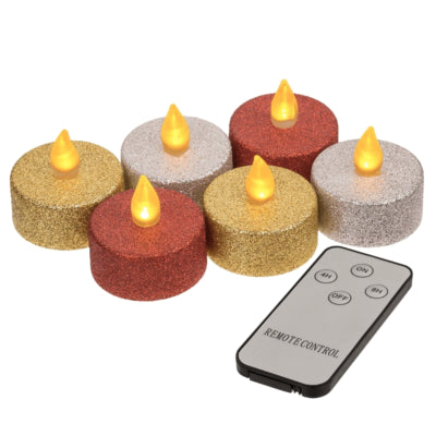 Load image into Gallery viewer, Out of the blue theelicht led glamour op batterij set van 6 | 12 stuks