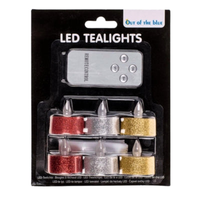 Load image into Gallery viewer, Out of the blue theelicht led glamour op batterij set van 6 | 12 stuks