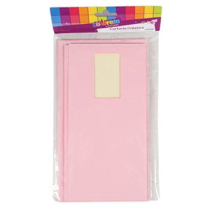 Load image into Gallery viewer, Uitnodigingskaarten en enveloppen roze 5 stuks | 48 stuks