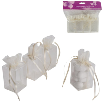Load image into Gallery viewer, Geschenkverpakking wit 8.5 cm set van 4 | 24 stuks