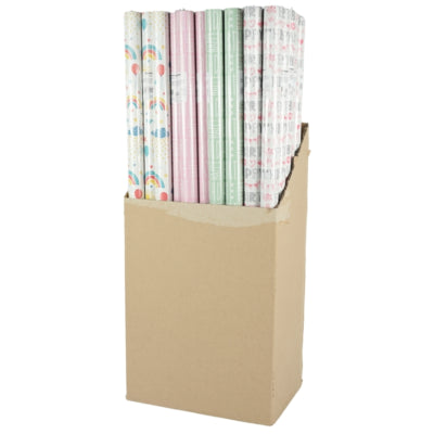 Afbeelding laden in galerijviewer, Cadeaupapier happy birthday 200 x 70 cm 4 assorti | 60 stuks