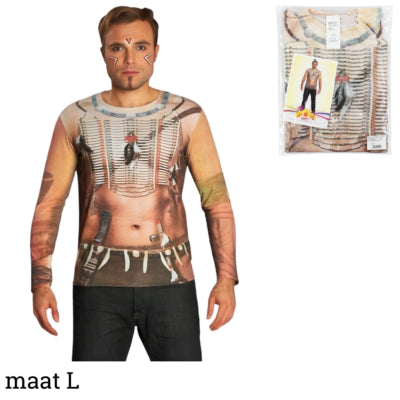 Load image into Gallery viewer, Kostuum indiaan shirt volwassenen maat l | 13 stuks