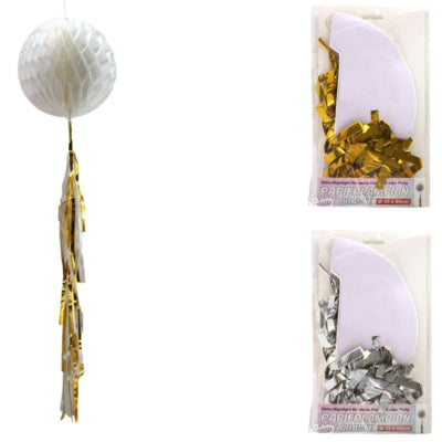 Load image into Gallery viewer, Lampion met kwast 80 cm 2 assorti | 24 stuks