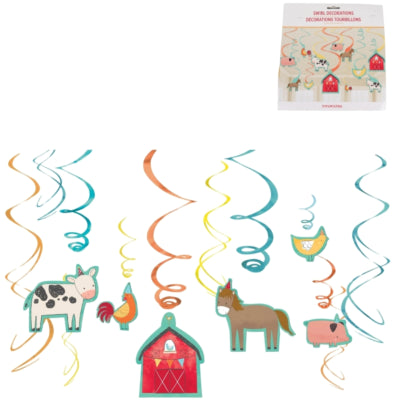 Load image into Gallery viewer, Amscan spiraal hanger barnyard 61 cm set van 12 | 20 stuks