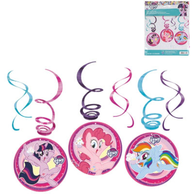 Load image into Gallery viewer, Amscan spiraal hanger my little pony 80 cm set van 6 | 20 stuks