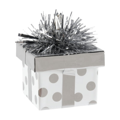 Load image into Gallery viewer, Amscan ballongewicht cadeau zilverkleurig 8 cm | 24 stuks