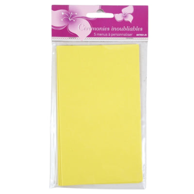 Load image into Gallery viewer, Kaarten blanco geel 17 cm 5 stuks | 24 stuks