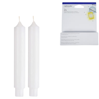 Load image into Gallery viewer, Amscan lampion kaarsen wit 1,8 x 10,5 cm set van 2 | 40 stuks