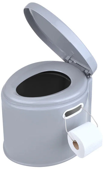 Load image into Gallery viewer, Proplus Draagbaar toilet 7 liter zithoogte 37 cm grijs