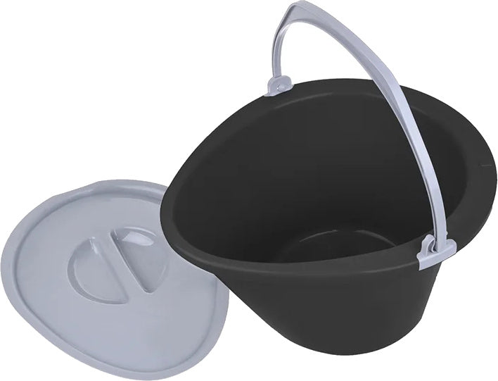 Load image into Gallery viewer, Proplus Draagbaar toilet 7 liter zithoogte 37 cm grijs