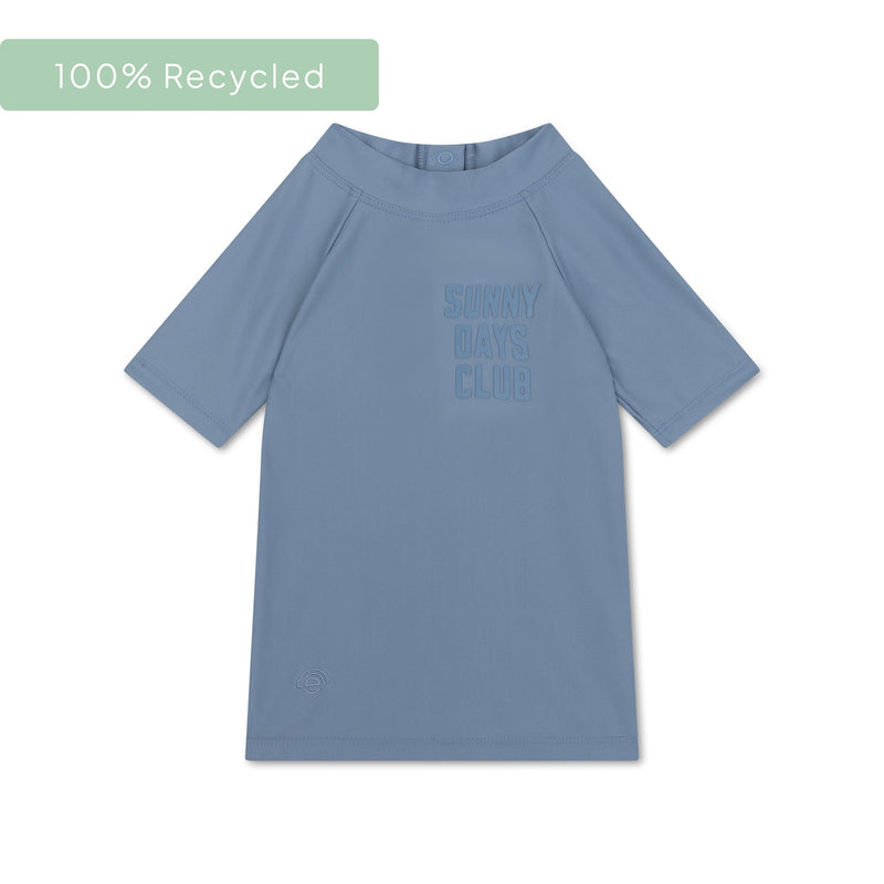 Afbeelding laden in galerijviewer, Pure tones | blauw uv zwemshirt met korte mouwen