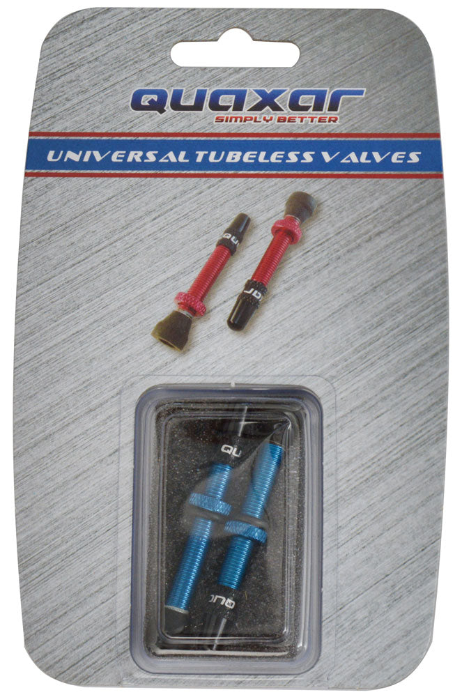 Load image into Gallery viewer, Quaxar tubeless valves universal aluminum blue