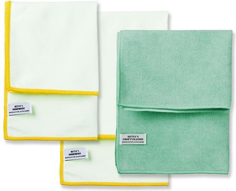 Afbeelding laden in galerijviewer, Betsy's microvezel ramenset xxl groen