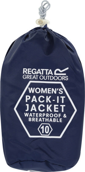 Load image into Gallery viewer, Regatta Pack-It III regenjack dames donkerblauw maat M
