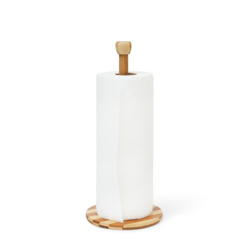 Load image into Gallery viewer, Imp relaxdays keukenrolhouder bambus 32cm