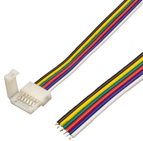 Afbeelding laden in galerijviewer, Enzo rgb-cct quick aansluitstuk 6pin 12mm met 15cm draad - 4380210