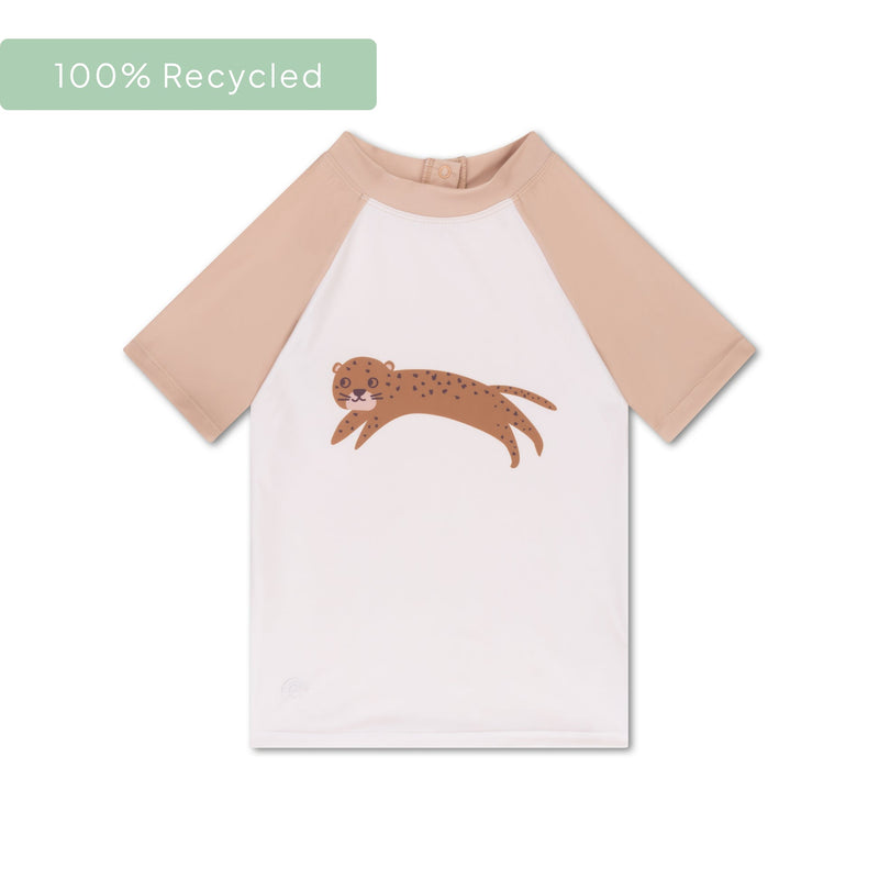 Load image into Gallery viewer, Roamer | bruin uv zwemshirt met korte mouwen