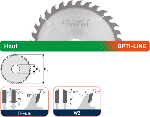 Load image into Gallery viewer, Rotec opti-line hm cirkelzaagblad voor handmachines | ø160x2,2x20 | z=48 | tf-uni - 553.0132