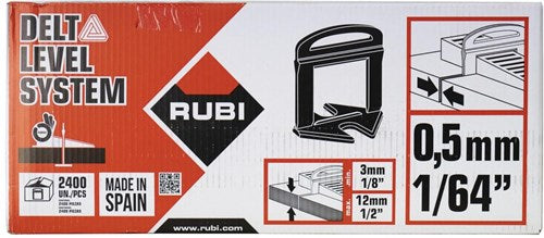 Afbeelding laden in galerijviewer, Rubi delta level systeem clips | dikte 0,5 mm | hoogte 3-12 mm | 2400 stuks - 03932