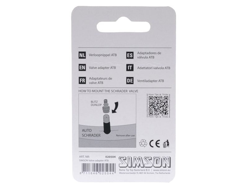 Load image into Gallery viewer, Simson verloopnippel auto