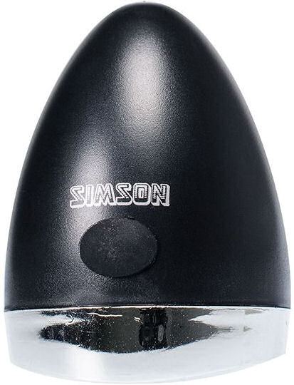 Load image into Gallery viewer, Simson voorvorkkoplamp Classic Mini zwart incl. bat. op kaart
