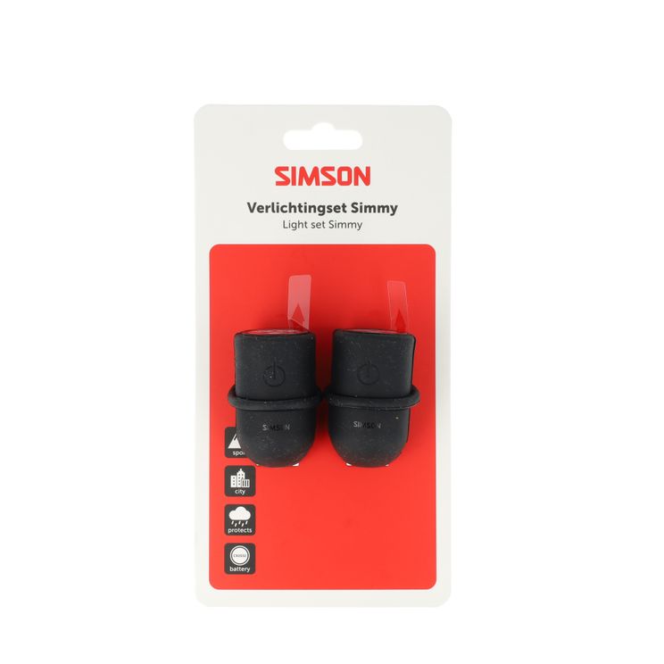 Load image into Gallery viewer, Simson verlichtingsset simmy batterij - zwart