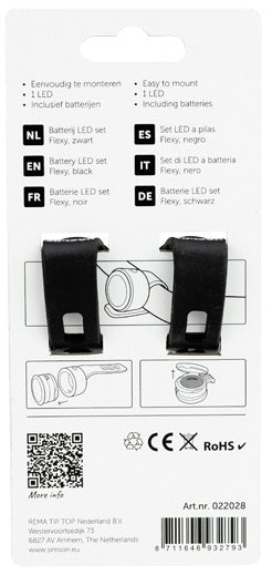 Load image into Gallery viewer, Verlichtingsset Simson 'Flexy' LED set - zwart
