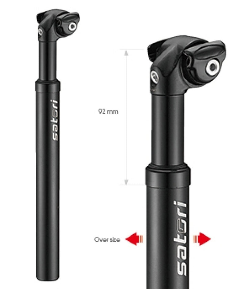 Load image into Gallery viewer, Zadelpen verend Satori Elegance LT Ø27.2mm 350mm - mat zwart
