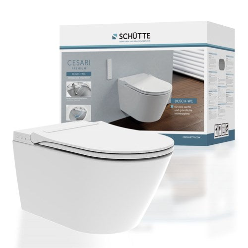 Load image into Gallery viewer, Schütte schutte cesari premium douche-wc, randloos, met slim wc bril - 93100