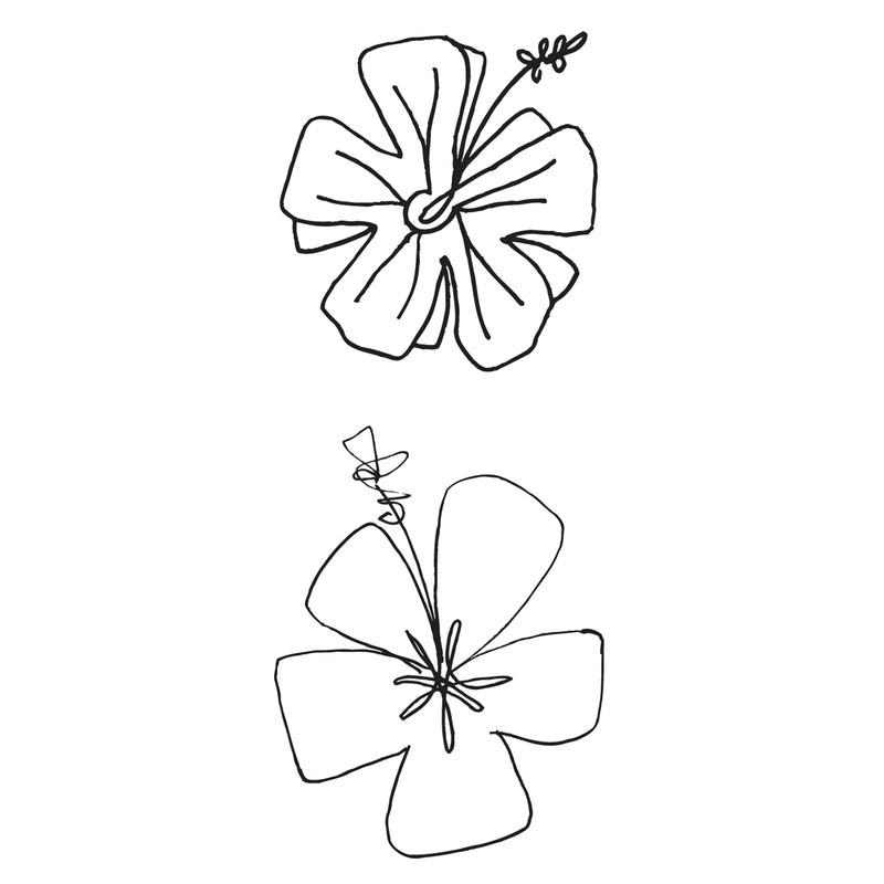 Load image into Gallery viewer, Merkloos scrappy cat • stamp set clear 2.5x5.5cm hibiscus