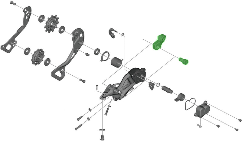 Load image into Gallery viewer, Shimano axle unit for rd-m9000 rear derailleur bracket