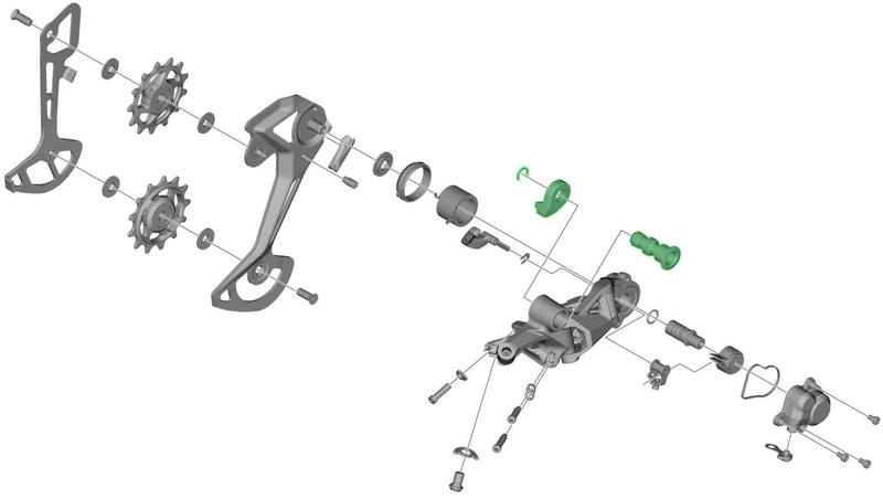 Load image into Gallery viewer, Shimano axle unit for rd-m8100 8120 rear derailleur bracket