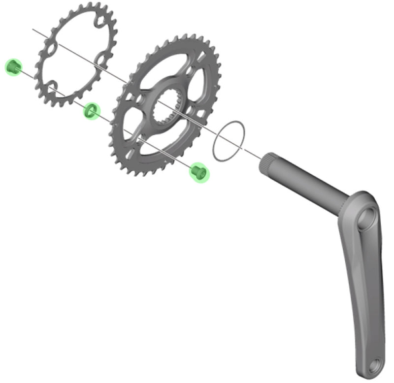 Load image into Gallery viewer, Shimano xt chainring bolts for fc-m8100-2 m8120-b2 (4 pieces)