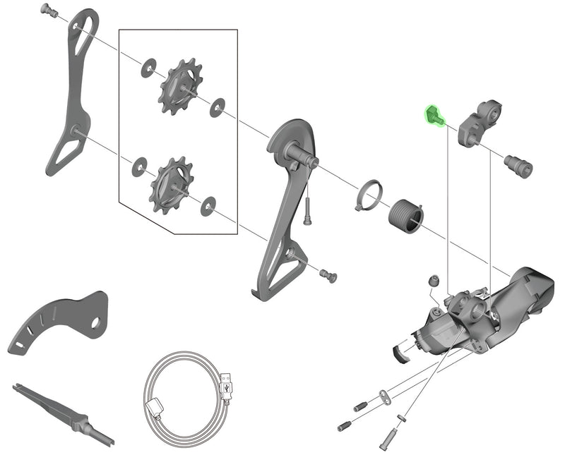 Load image into Gallery viewer, Shimano stay cable for rd-r9250 rd-r8150 rd-r7150 rd-rx825