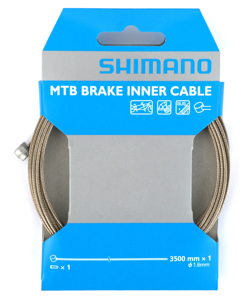 Afbeelding laden in galerijviewer, Shimano mtb tandem stainless steel sus brake inner cable 1.6mm x 3500mm