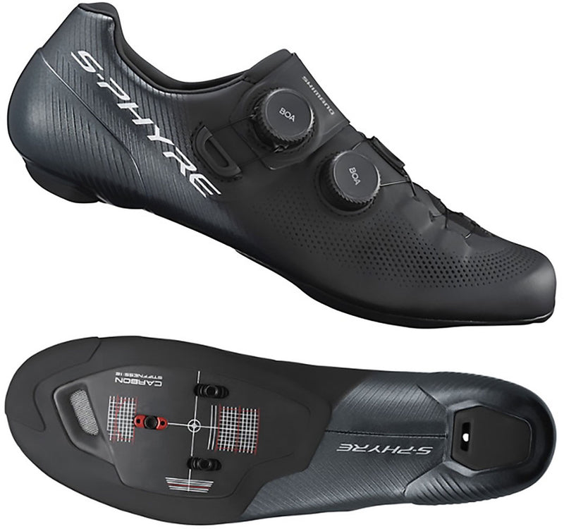 Afbeelding laden in galerijviewer, Shimano sh-rc903 s-phyre black - road bike shoes wide