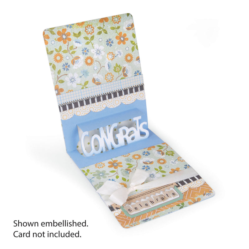 Load image into Gallery viewer, Sizzix • pop 'n cuts magnetic insert die phrase congrats
