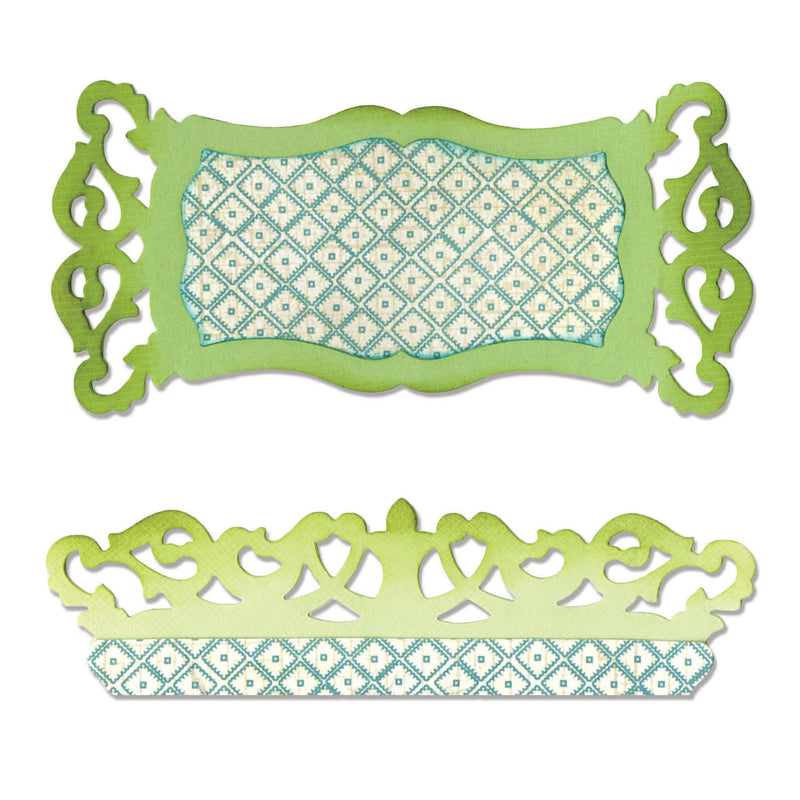 Load image into Gallery viewer, Sizzix • sizzlits die label edge scrollwork
