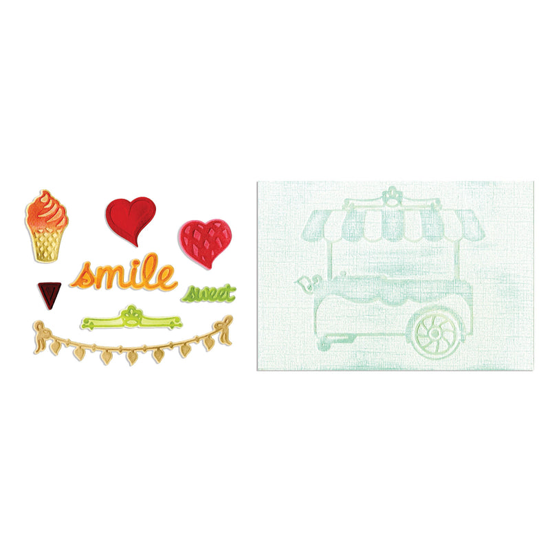 Load image into Gallery viewer, Sizzix • framelits die set with textured impressions sweet