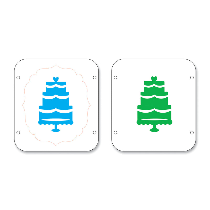 Load image into Gallery viewer, Sizzix • embosslits die label cake