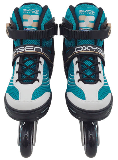 Load image into Gallery viewer, Skids control - Oxygen inline skates semi-softboot verstelbaar petrol maat 42-45