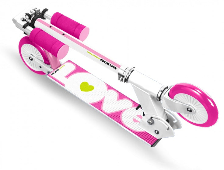 Load image into Gallery viewer, Skids control Vouwstep Love voetrem meisjes roze