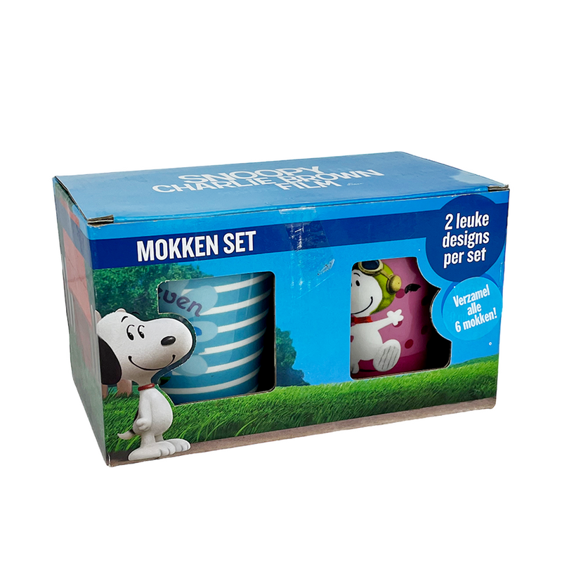 Afbeelding laden in galerijviewer, Snoopy mokkenset 250ml 2-delig